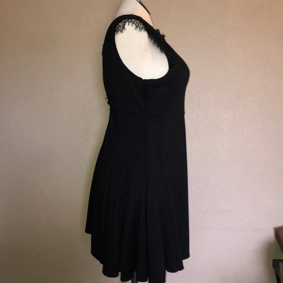 Chalk CCUSP WitchCore GoblinCore Goth Little Black lace Flare Sleeve Dress - Picture 15 of 16